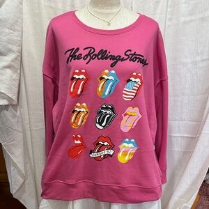 Rolling Stones Sweatshirt Pink Sweatshirt